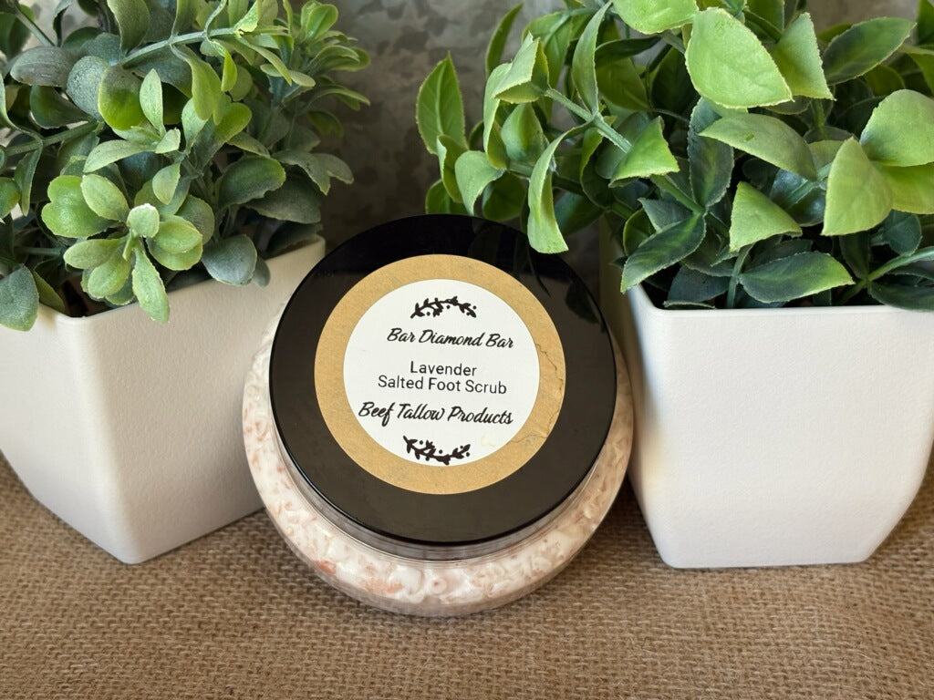 Beef Tallow Lavender Salted Foot Scrub